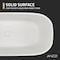 Anzzi Piete Series 32in W x 68in D x 25in H White Freestanding Bathtub MN6732WHS - alternate 3