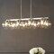 Jonathan Y Julian 33.5" 8-Light Farmhouse Bohemian Iron/Glass Linear LED Pendant, Nickel/Clear JYL7570B - alternate 7