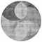 Homeroots 8' Gray And Charcoal Round Geometric Washable Indoor Outdoor Area Rug 604913 - alternate 5