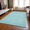Homeroots 9' X 12' Aqua And Ivory Floral Washable Indoor Outdoor Area Rug 582324 - alternate 6