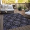 Homeroots 3' X 5' Purple Charcoal And Gray Medallion Washable Indoor Outdoor Area Rug 587716 - alternate 5