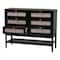 Baxton Studio Shirin Mid-Century Beige Fabric and Black Wood 6-Drawer Dresser 255-14151-ZORO - alternate 6