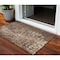 Homeroots 3' X 5' Chocolate Ikat Washable Indoor Outdoor Area Rug 576983 - alternate 1