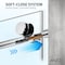 Anzzi 48in Reversible Frameless Sliding Deco-Glass Shower Door w/ Soft-Close System Chrome Finish SD-AZ20-01CH - alternate 6