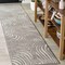Jonathan Y Maribo High-Low Abstract Groovy Striped Gray/Ivory 2 ft. x 8 ft. Indoor/Outdoor Runner Rug SCN103B-28 - alternate 1