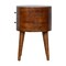 Homeroots 21" Brown Solid Wood Round Two Drawer Nightstand 651490 - alternate 8