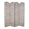 Homeroots 84" Tan Fabric Folding Four Panel Screen Room Divider 274684 - alternate 1
