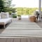 Homeroots 5' X 8' Ivory And Gray Striped Washable Indoor Outdoor Area Rug 597332 - alternate 8
