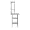 Flash Furniture Rawcliffe Work Table, 18 Gauge Stainless Steel Top Shelf and Double Overshelves, 2 Undershelves NH-WT-GU-2448-OSH-GG - alternate 4
