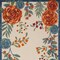 Homeroots 6' X 9' Ivory Blue And Orange Floral Indoor Outdoor Area Rug 545018 - alternate 4