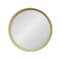 Homeroots 20" Cream Round Wood Framed Accent Mirror 485115 - alternate 5