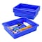 Storex Flat Storage Tray, Blue, 5PK 62517U05C - alternate 3