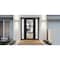 Vdomdoors Front Exterior Prehung FiberGlass Door Clear Glass See-through / Manux 8555 Matte Black Clear Glass MANUX8555EXD-BLK-W14+36+14 x H80-RH - alternate 2