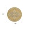 Homeroots 8' Gold Beige And Blue Round Oriental Washable Indoor Outdoor Area Rug 600158 - alternate 3