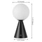 Jonathan Y Macie 11.75" Modern Minimalist Globe Rechargeable/Cordless Dimmable Integrated LED Table Lamp w, 2PK JYL7159B-SET2 - alternate 4