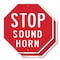 Signmission Stop Sound Horn, 10 inch X 10 inch, Aluminum Metal Signs, 2PK OC-A-2PACK-10-12 - alternate 1