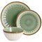 Gibson Elite Mayfair Bay 12 Piece Stoneware Dinnerware Set in Green 134000.12 - alternate 4