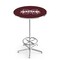 Holland Bar Stool Co 42" Chrome Mississippi State Pub Table, 36" dia. Top L216C4236MssStU - alternate 1