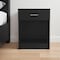 Homeroots 22" Black Wood One Drawer Nightstand 479974 - alternate 3
