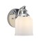 Jonathan Y Lydia 5.13" 1-Light Farmhouse Cottage Metal LED Vanity Light with Frosted Glass Shade, Chrome JYL7549A - alternate 5