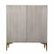 Homeroots 32in Gray Solid Wood Sideboard with Two Doors 401698 - alternate 5