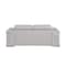 Homeroots 73in Light Gray and Silver Leather Reclining Loveseat 720578 - alternate 4