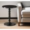 Homeroots 22" Black Solid Wood Round End Table 286293 - alternate 3