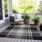 Homeroots 8' X 10' Black Gold And Gray Plaid Washable Indoor Outdoor Area Rug 596312 - alternate 4