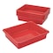 Storex Flat Storage Tray, Red, 5PK 62518U05C - alternate 2