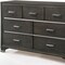 Homeroots 58" Gray Solid and Manufactured Wood Seven Drawer Triple Dresser 490475 - alternate 5