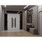 Vdomdoors Front Exterior Prehung Aluminum Double Doors Ronex0144 Grey 2 Sidelights and Top Transom Mirrored RONEX0144DEXD-GRE-W14+72+14xH96+12-RH-I - alternate 2