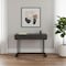 Homeroots 42" Gray and Black Wood and Metal Sled Computer Desk 489888 - alternate 7