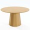 Homeroots 52" Natural Wood Pedestal Base Round Top Dining Table 721091 - alternate 1