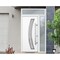 Vdomdoors Steel Door Deux 6500 White Sidelight and Transom Window Stainless Inserts Single Modern Painted-W36 DEUX6500EXD-WS-W36+14 x H80+16-Left-hand Inswing - alternate 1