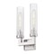 Z-Lite Beau 2 Light Wall Sconce, Brushed Nickel/Clear Ribbed, 8 In W 740-2S-BN - alternate 4