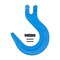 Mytee Products 5/8in Grade 100 Clevis Foundry Hook-WLL 22,600 LBS-Sky Blue Clevis Hook FH58-G100 - alternate 1