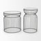 Homeroots Set of Two Clear and Black Tempered Glass and Metal Wire Round Drum End Tables, 2PK 605375 - alternate 4