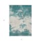 Homeroots 8' X 10' Teal Blue Ivory And Gray Abstract Washable Indoor Outdoor Area Rug 599523 - alternate 3