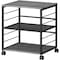 Lorell Deskside Mobile Machine Stand, 200lb Capacity, 26.5" x 23.6" x 19.6", Charcoal LLR60263 - alternate 1