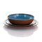 Elama Rippled Tides 12 Piece Lightweight Melamine Dinnerware Set in Blue EL-RIPPLEDTIDES - alternate 4