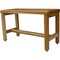 Homeroots Compact Rectangular Teak Shower Outdoor Bench In Natural Finish 376747 - alternate 5
