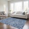 Homeroots 10' X 14' Navy Blue And Ivory Abstract Washable Indoor Outdoor Area Rug 598985 - alternate 4