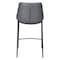 Homeroots Set of Two 26" Dark Gray And Black Faux Leather And Steel Counter Height Bar Chairs 555678 - alternate 6