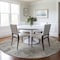 Homeroots 8' Taupe And Ivory Round Abstract Washable Indoor Outdoor Area Rug 612372 - alternate 4