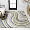 Jonathan Y Flow Abstract Swirl Blue/Mustard/Gray 8 ft. x 10 ft. Area Rug DZC100C-8 - alternate 1