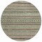 Homeroots 8' Taupe And Brown Round Striped Washable Indoor Outdoor Area Rug 615376 - alternate 4