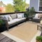 World Rug Gallery Contemporary Braided Weather Resistant Reversible Indoor/Outdoor Rug 5 ft x 7 ft Natural WR112NATURAL5X7 - alternate 1