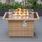 Leisuremod Mace Wicker Patio Modern Propane Fire Pit Table, Light Brown CFW44G-LBR - alternate 7