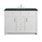 James Martin Vanities Bellshire 48" Single Vanity, Bright White w/ 3 CM Charcoal Soapstone Silestone Top 660-V48-BW-3CSP - alternate 1