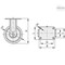 Elesa 451465 Castors bracket for heavy loads Mould-on polyurethane coating, Fixed plate bracket, wi 451465 - alternate 2